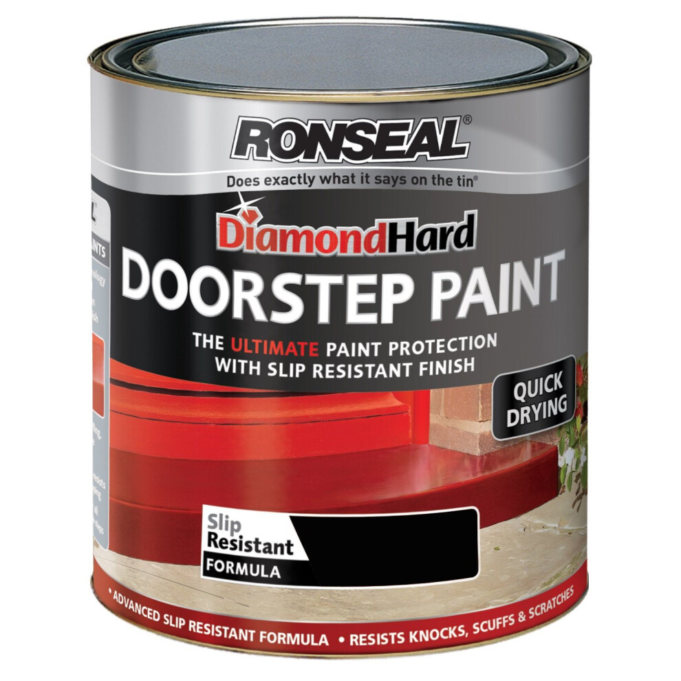 Ronseal DHDSPB750 750ml Diamond Hard Doorstep Paint - Black