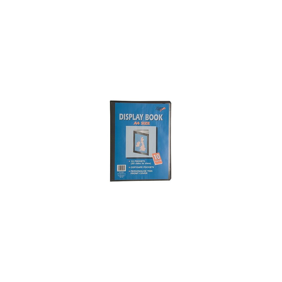 Tiger A4 black display book presentation folder - 10 pocket
