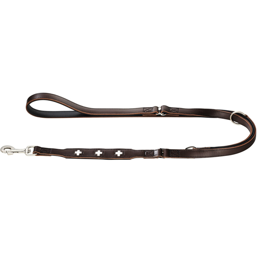 Hunter Swiss Organic Leather Training Lead, Medium, Brown/Black