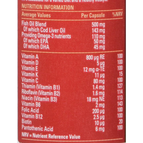 Seven Seas Seven Seas Omega-3 Visolie Plus Levertraan Plus Multivitamine 30 Capsules 1