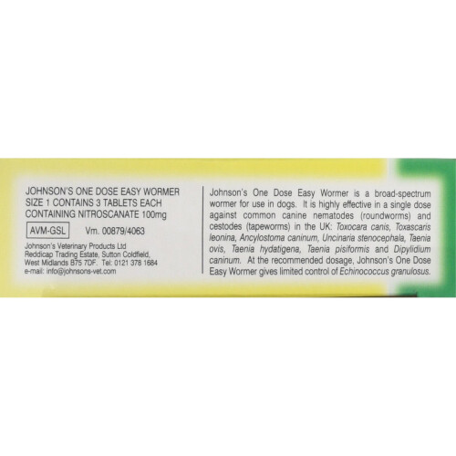 Johnson's Veterinary Johnson's Vet Easy One Dose Wormer, Size 1 2