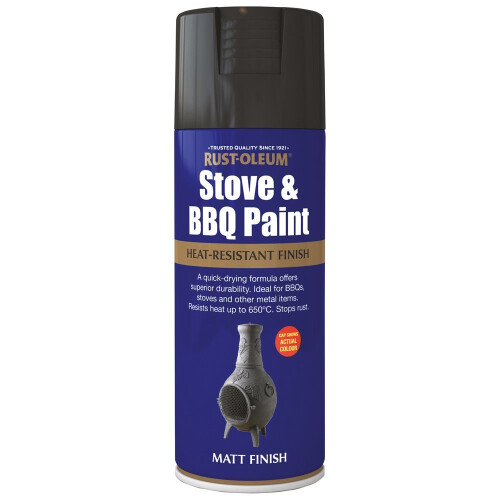 Rust-Oleum 400ml Stove & BBQ Paint Black, corrosion resistant 1