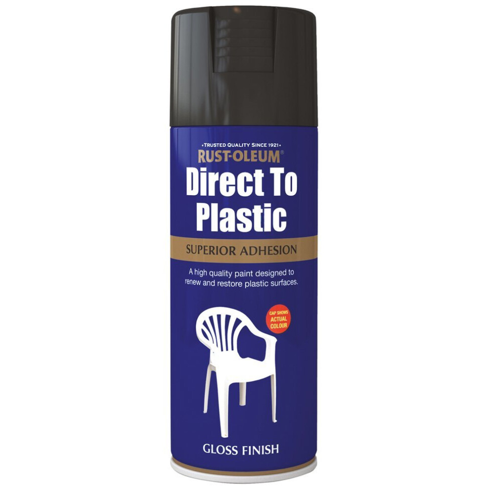 Rust-Oleum 400ml Direct to Plastic Spray Paint- Black