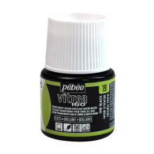 Tinta para vidro - PEBEO - V160 - 45 ml - Efeito brilhante - Preto tinta