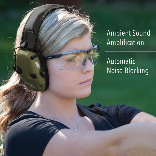 Honeywell Howard Leight 1013530 Impact Sport Foldable Ear Defender, SNR 25(Green) 2