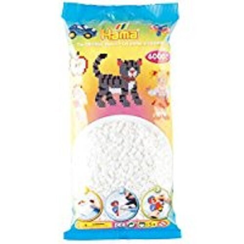 Hama Beads Hama White Midi Beads, 6000 pieces