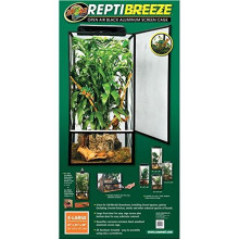 Zoo Med Repti Breeze Screen Cage NT13, 61 x 61 x 122 cm - Anodized Aluminum, Removable Tray, Easy Front & Bottom Access