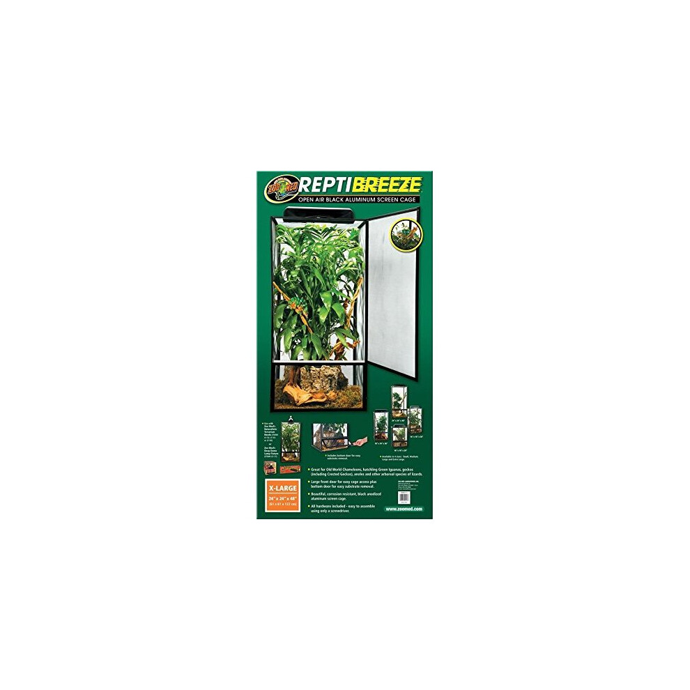 zoomed Zoo Med Repti Breeze Screen Cage, 61 x 61 x 122 cm