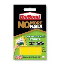 Unibond UNI781739 No More Nails Strip Ultra-strong Removable Translucent - Pack of 10