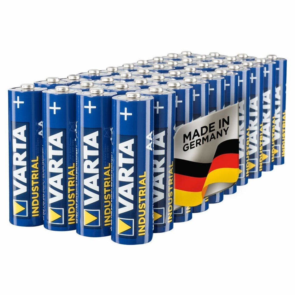 Varta Industrial Battery AA Mignon Alkaline Batteries LR6 - pack of 40, Made in Germany