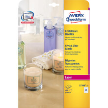 Avery Zweckform L7780-25 Crystal Clear Labels Round 40 mm