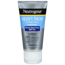 Neutrogena Sport Gesichts-Sonnenschutz LSF 70+, lfrei, 75 ml, schwei- und wasserbestndig, breites UVA/UVB-Spektrum, nhrt und stellt das Hautg