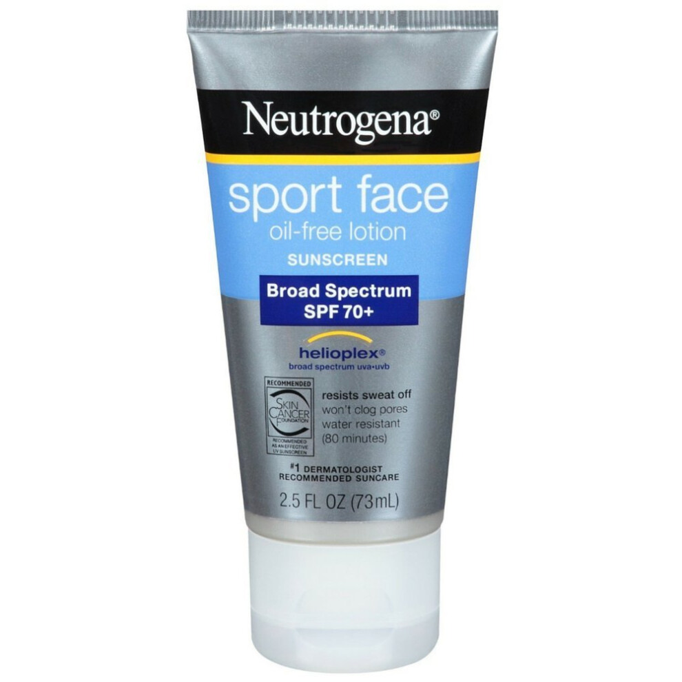 Neutrogena Sport Face Oil-free Sunscreen, Spf 70+, 2.5 Fl Oz (73 Ml)