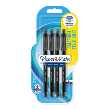 PaperMate Medium Point (1.0 mm) ComfortMate Ultra Retractable Ballpoint Pen, Black, Pack of 4