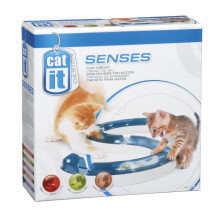 CatIt Senses Play Circuit 50730A1 – Stimulating Cat Toy with Peek-a-Boo Track for Sight, Sound & Touch
