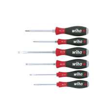 Conjunto de 6 chaves de fenda de impacto - Wiha - Ponta plana - Slot 3.5/4.5/5.5/6.5 - Phillips PH1/PH2