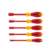 Dopschroevendraaierset - Wiha - Softfinish Electric - 5 stuks - 6-kant - Staal en kunststof