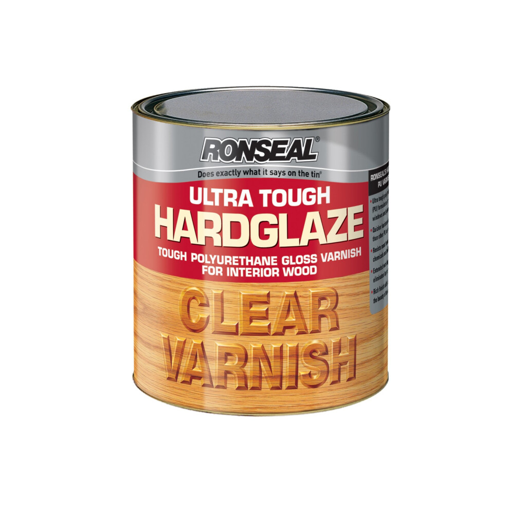 Ronseal UTVHG250 250ml Ultra Tough Hardglaze Internal Clear Gloss Varnish