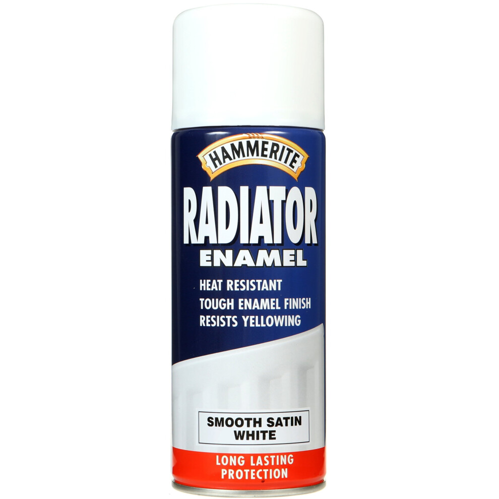 Hammerite 400ml Radiator Enamel Aerosol - Satin White