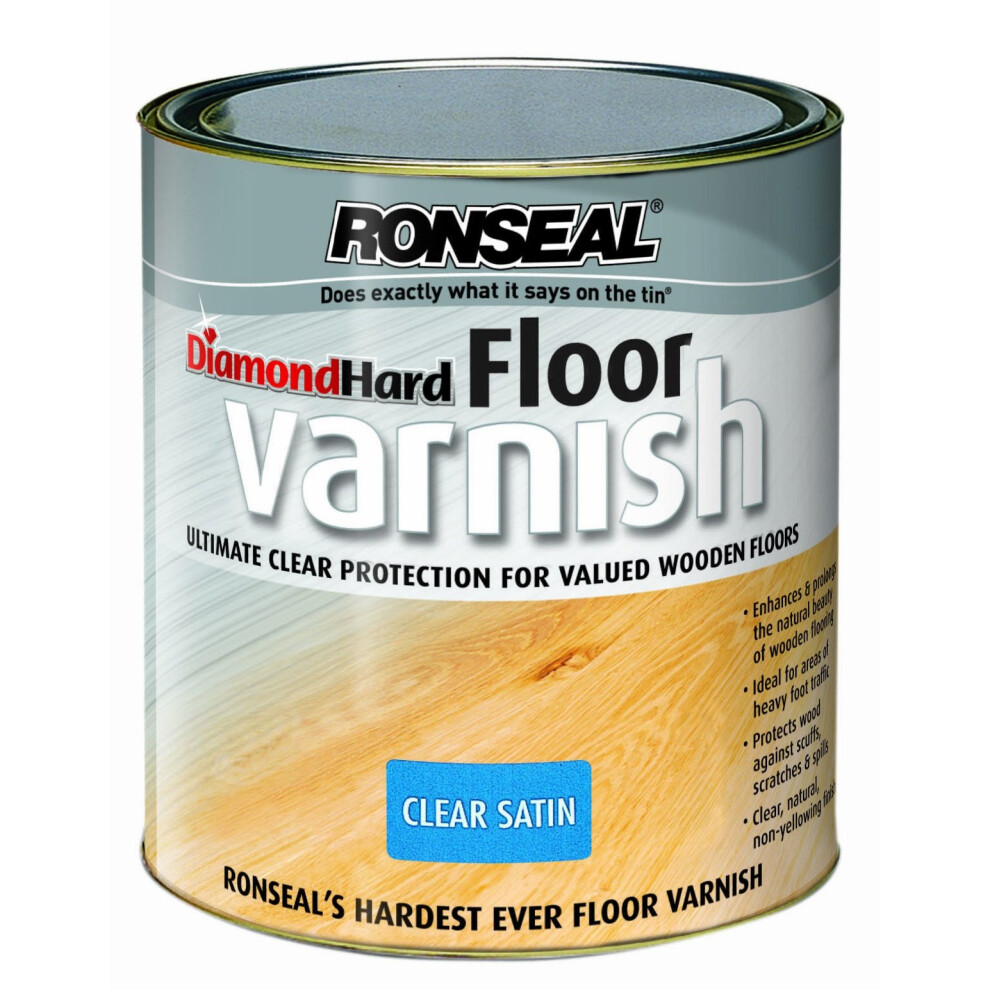 Ronseal Diamond Hard Floor Varnish Satin 2.5L