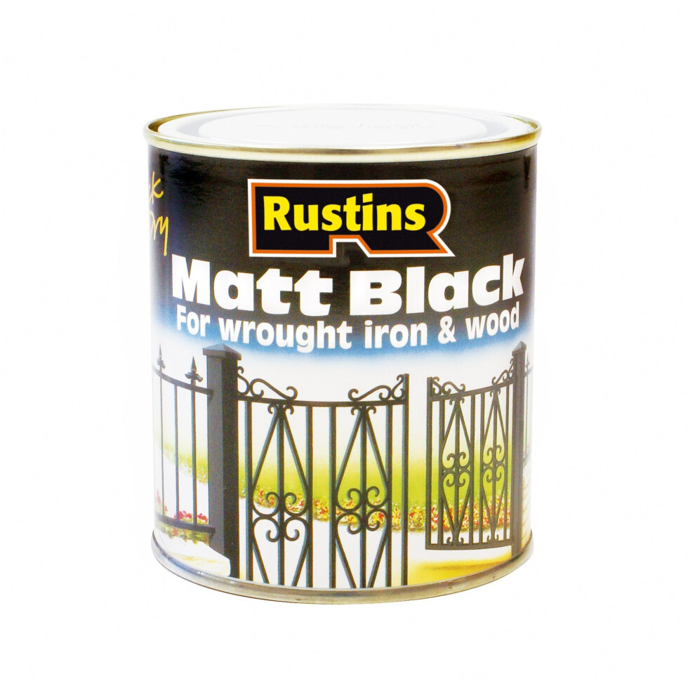 Rustins 1L Quick Dry Paint - Matt Black