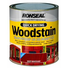 Ronseal QDWSDM250 250ml Woodstain Quick Dry Satin Deep - Mahogany
