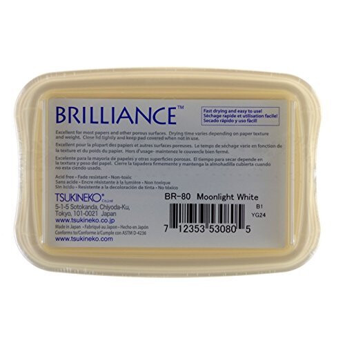 Tsukineko Brilliance Inktkussen, Maanlicht Wit, BIP80 1