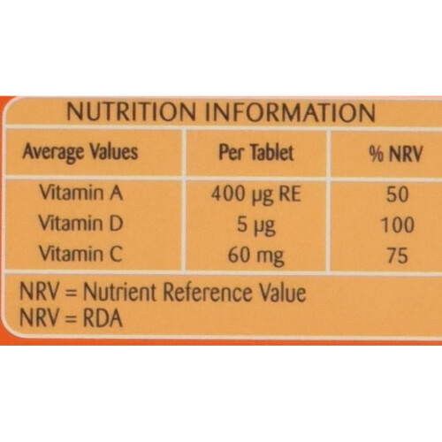Haliborange Kids A, C and D Orange tablets 120 1