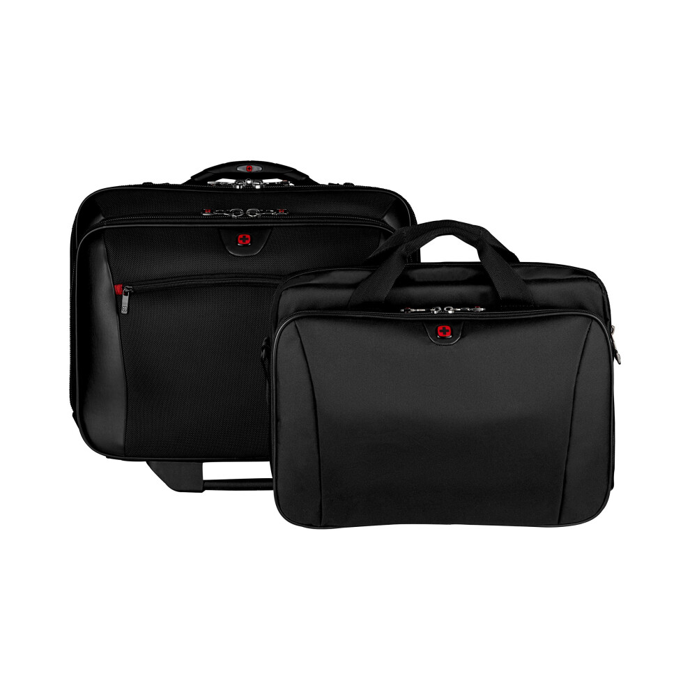 Wenger 600661 Potomac 17" Wheeled Laptop Case Padded Laptop Compartment With Overnight Compartment In Black {23 Litres}