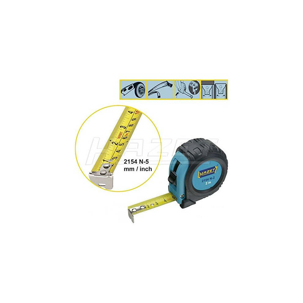 Hazet 2154N-5 5000 Mm Measuring Tape - Multi-Colour 4000896143948