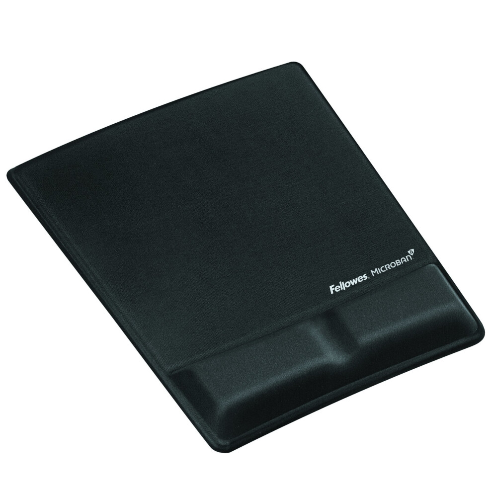 Fellowes Fabrik Mouse Pad/Wrist Support Black