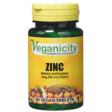 Veganicity Zinc General Health Supplement 10mg 90 Tablets