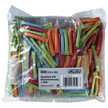 Herlitz 10733376 Raffle Tickets 1-500 10 x 50 Pieces Various Colours
