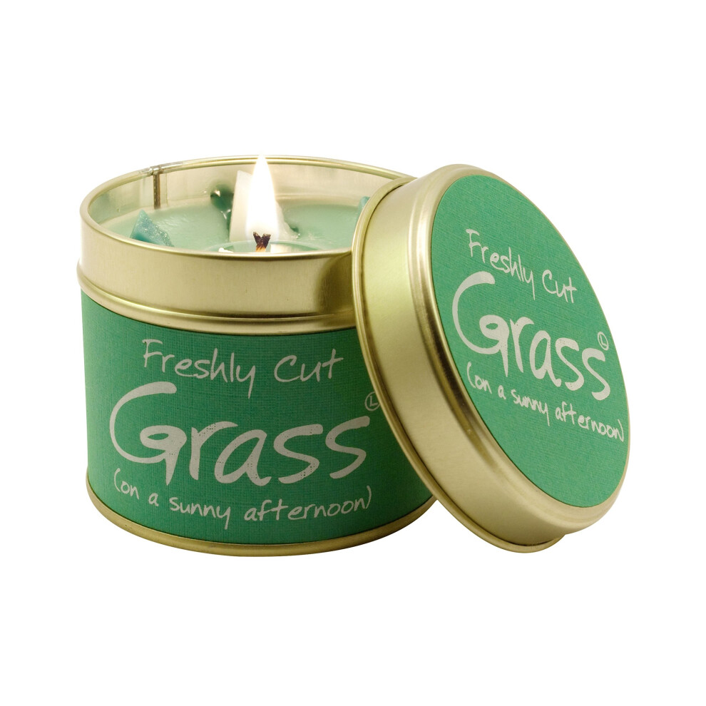 Lily Flame Cut Grass Tin, Green