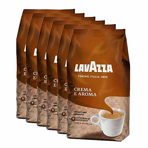 Lavazza Crema E Aroma Coffee Beans, Pack of 6, 6 x 1000g