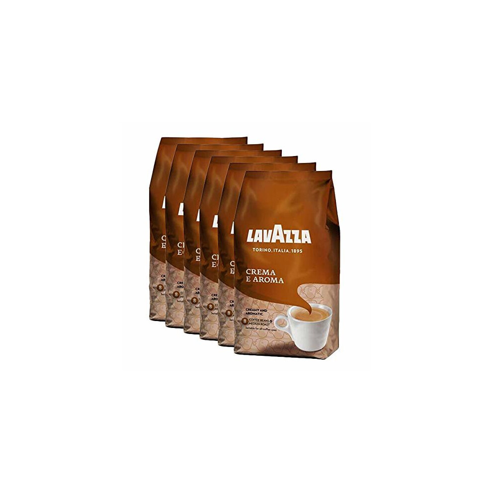 Lavazza Crema E Aroma Coffee Beans, Pack of 6, 6 x 1000g