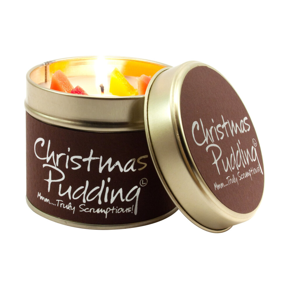 Lily Flame Christmas Pudding Tin, Brown
