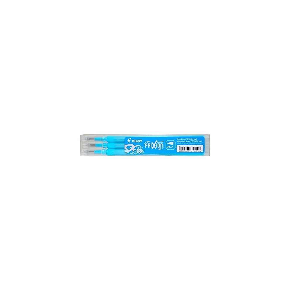 Pilot Refills for Frixion Rollerball 0.7 mm (Pack of 3) - Light Blue