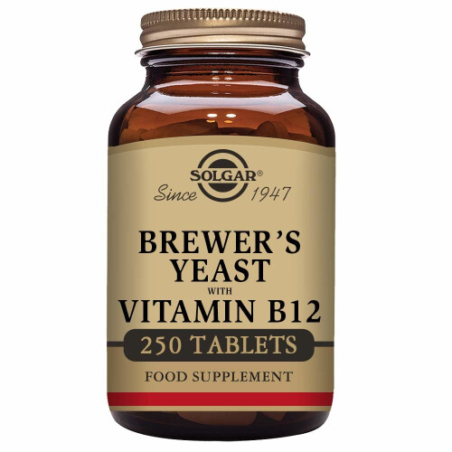 Solgar Solgar, Bierhefe, 7 1/2 Körner mit Vitamin B12, 250 Tabletten