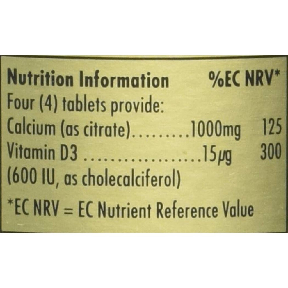 Solgar Calcium Citrate with Vitamin D3 Tablets - Pack of 60