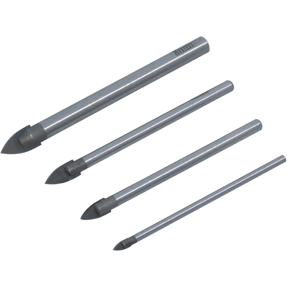 Amtech F0970 Glass And Mirror Drill Bit, 4-Piece 5032759016990
