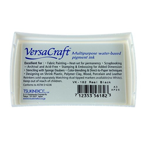 Tsukineko Versacraft Ink Pad Real, Black 1