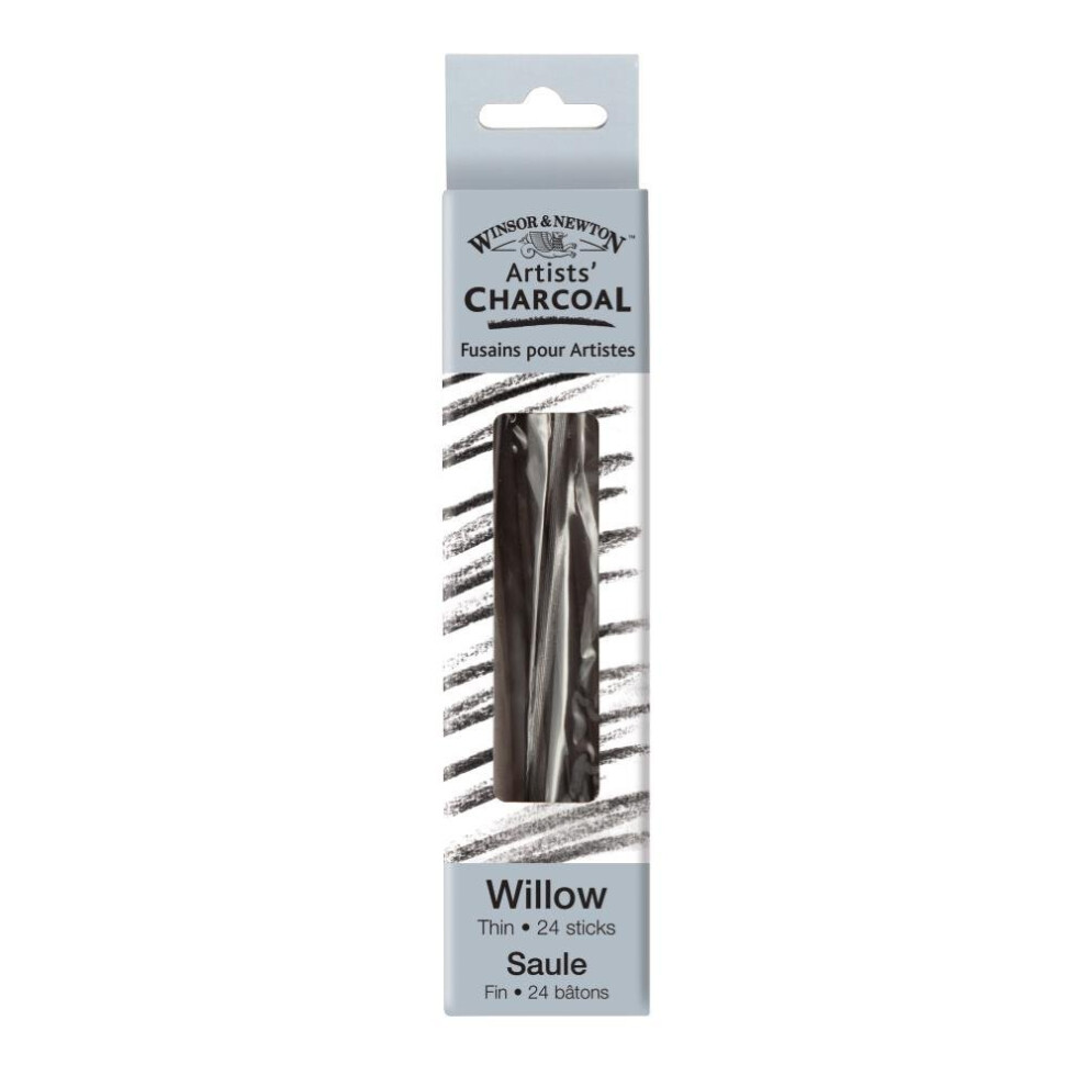 Winsor & Newton Willow Sticks - Charcoal (Pack fo 24)-image-OPC-PMXS8Y-NEW