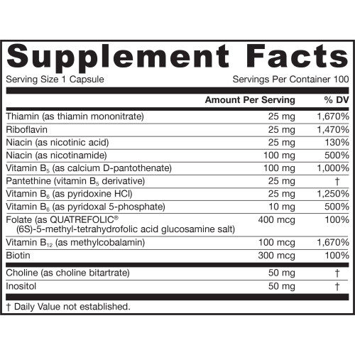 Jarrows B-Right Optimized B-Complex (100 Vegan Capsules) 1