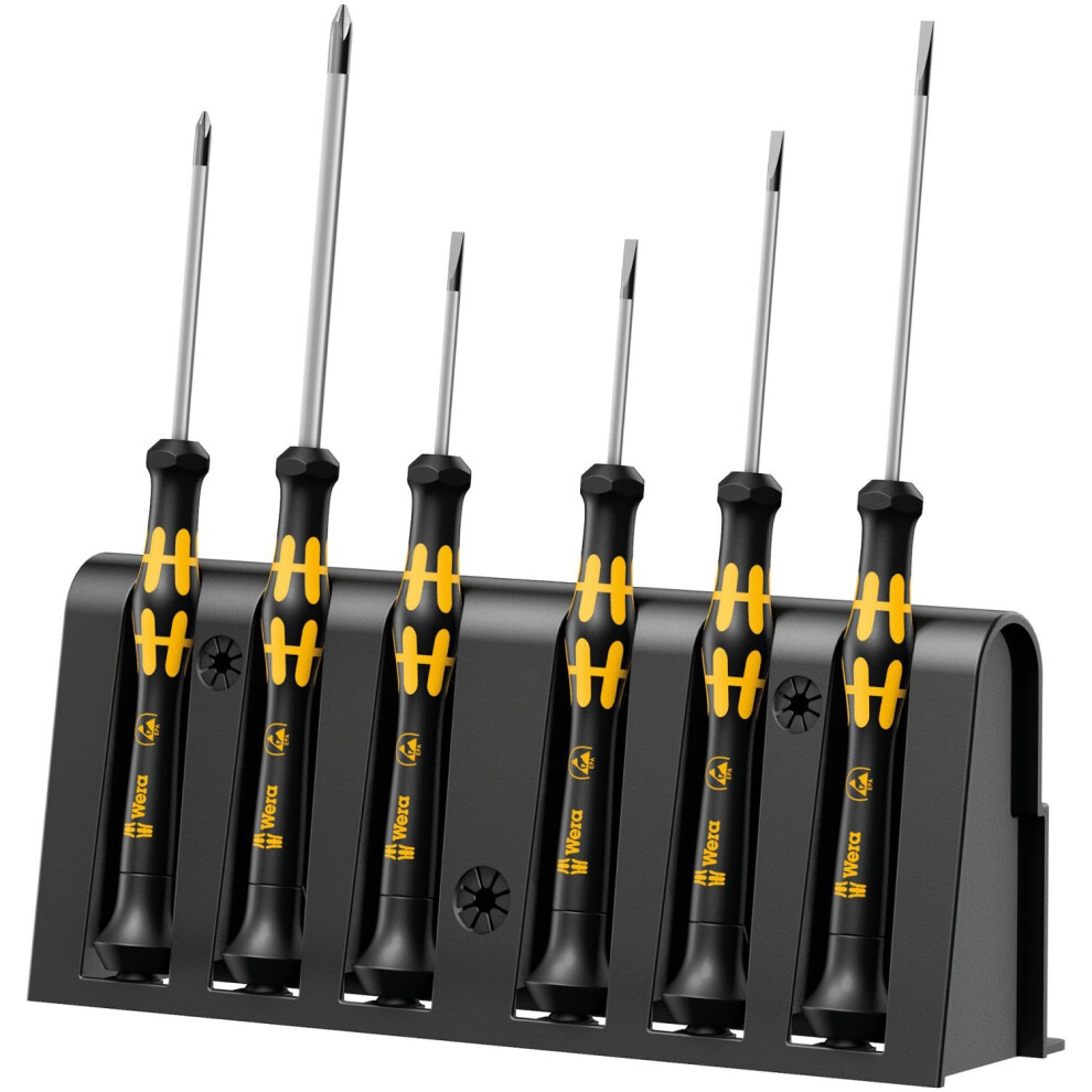 1578 A/6 Screwdriver set and rack for electronic applications, 6 pieces