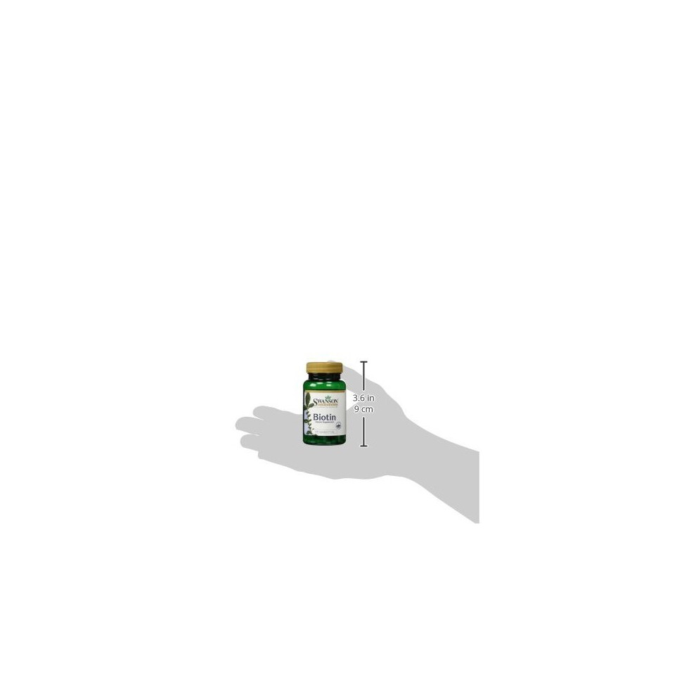 Swanson Premium Biotin -, 100 Capsules 5Mg