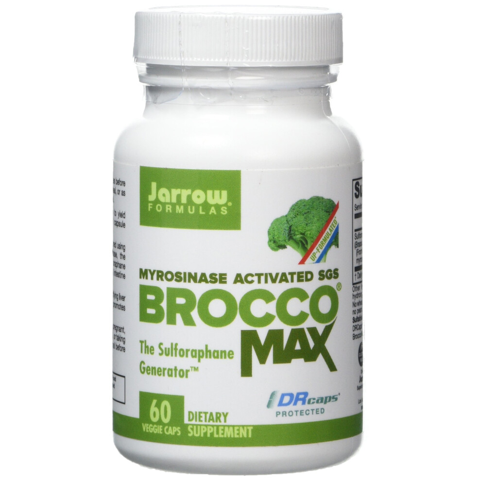 Jarrow-Formulas Jarrow Broccomax Sulforaphane Glucosinolate, Gluten Free, 385Mg, 60 Vegan Capsules (Gluten Free, 385Mg, 60 Vegan Capsules)