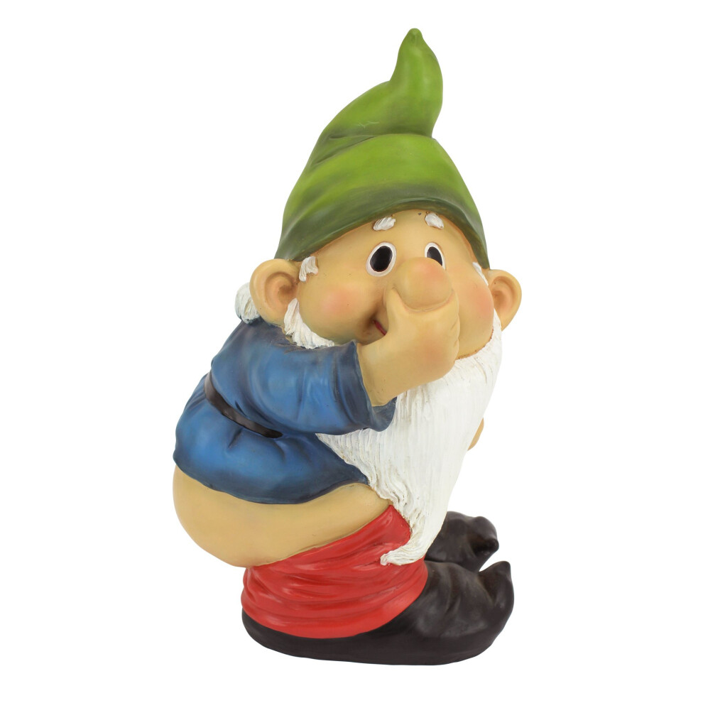 Garden Gnome Statue - Stinky the Garden Gnome - Naughty Gnomes - Mooning Gnomes Statues