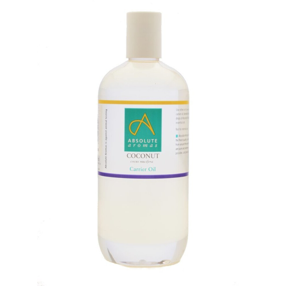 Absolute-Aromas Absolute Aromas Fractionated Coconut Oil 500Ml 100% Pure Carrier & Massasge Oil For Hair & Skin Or For Aromatherapy Essential Oils