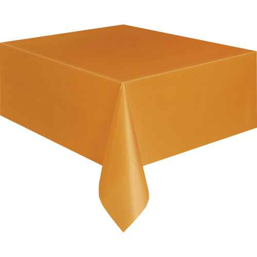 Unique Party 5097 Orange Plastic Tablecloth, 9ft x 4.5ft on OnBuy